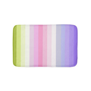 Pale Rainbow Stripes Bath Decor Bath Mat