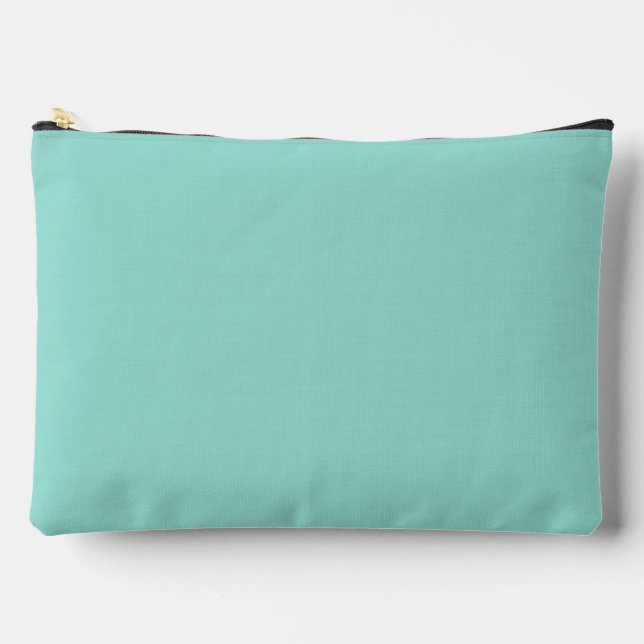 Pale Robin Egg Blue Solid Colour Accessory Pouch (Front)