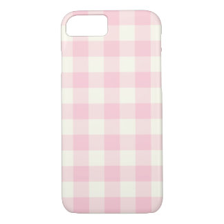 Pale rose En vichy Motif iPhone 7 Coque