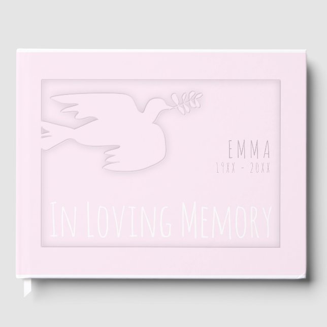 Pale rose moderne Dove Baby Celebry Livre d'or (Recto)