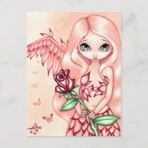 "Pale Rose" Postcard