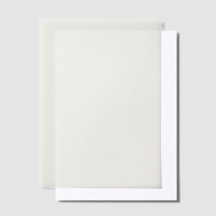 Pale Sage Green Solid Colour Wedding Liner Vellum Invitations