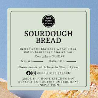 Pale Sage Sourdough Ingredient Cottage Sticker