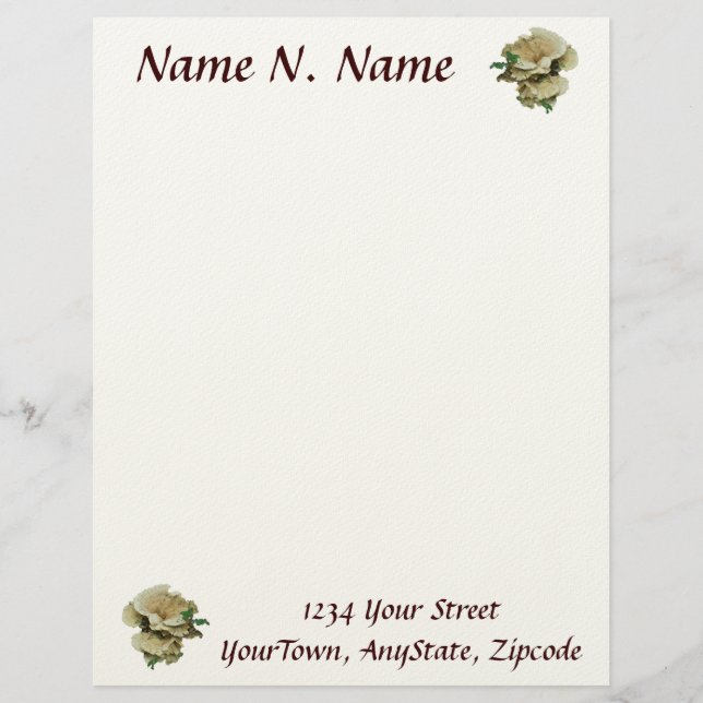 Pale Shelf Fungus Coordinating Items Letterhead (Front)
