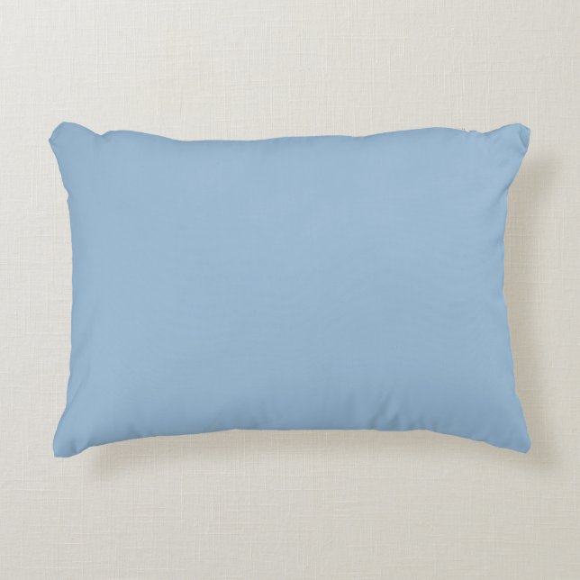 Pale Sky Blue Solid Colour Print Accent Pillow (Front)