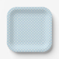 Pale Sky Blue with Off-White Dot Pattern