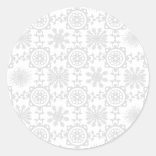 Pale Snowfill Classic Round Sticker