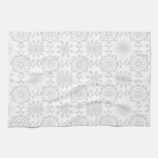 Pale Snowfill Kitchen Towel (Horizontal)