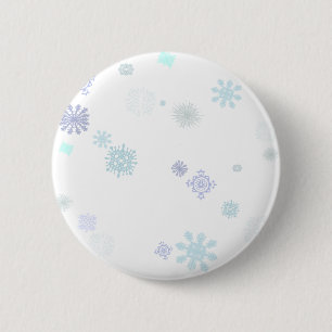 Pale Snowflakes 2 Inch Round Button