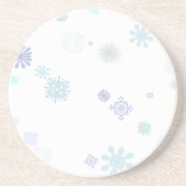 Pale Snowflakes Coaster (Front)