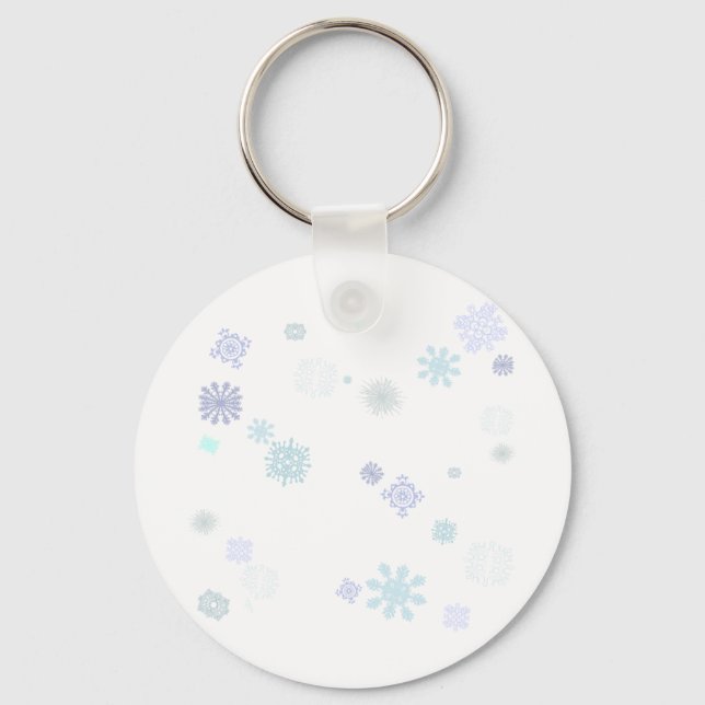 Pale Snowflakes Keychain (Front)