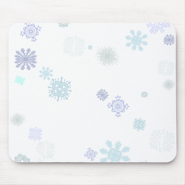 Pale Snowflakes Mouse Pad (Front)