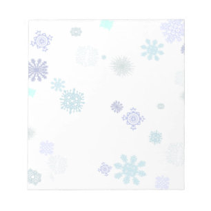 Pale Snowflakes Notepad