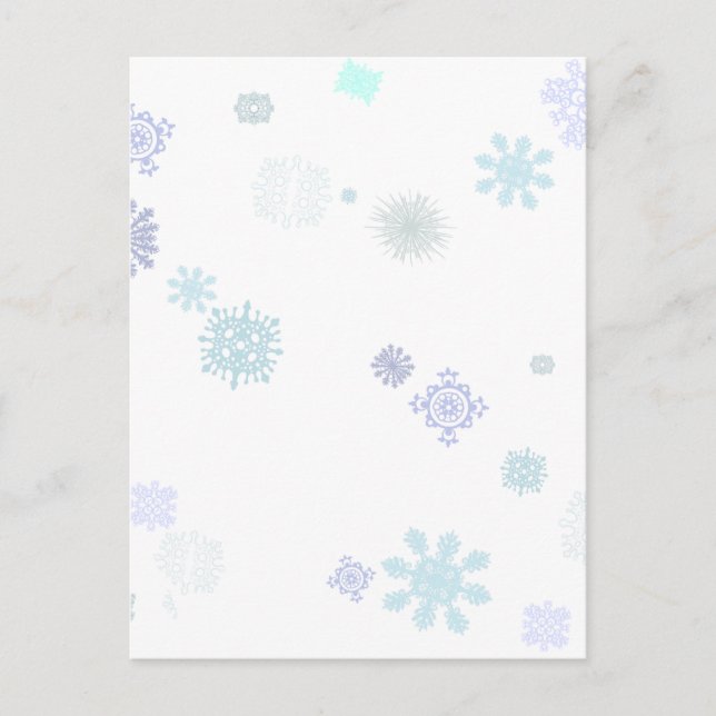 Pale Snowflakes Postcard (Front)