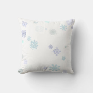 Pale Snowflakes Throw Pillow