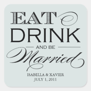 Pale Stone Eat, Drink Stickers