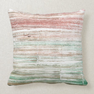Pale striped watercolor art throw pillow