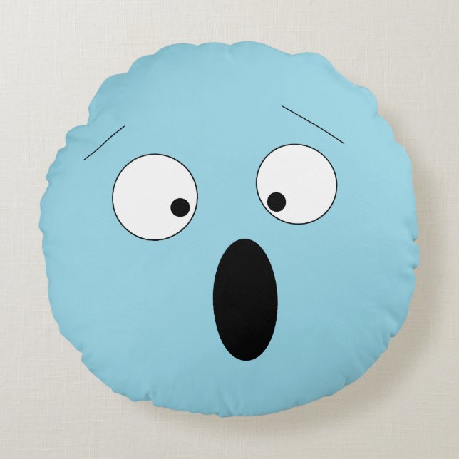 Pale Surpris Shocked Silly Face Coussin (Devant)