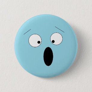 Pale Surprised Shocked Silly Face Button