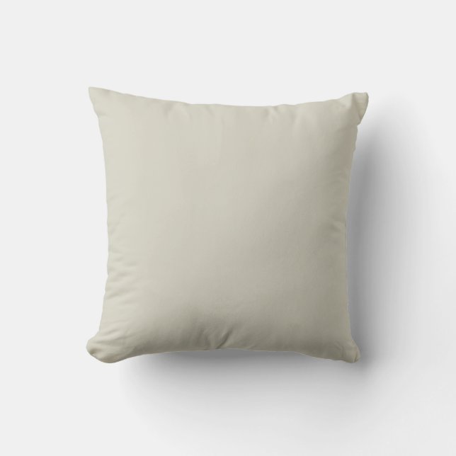 Pale Tan Solid Colour Coordinates with Vertical Gr Throw Pillow (Front)