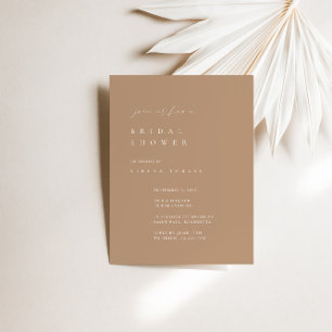 Pale Taupe Minimalist Bridal Shower Invitation