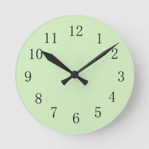 Pale Tea Green Wall Clock