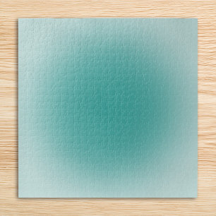Pale Teal Aura Ombre Jigsaw Puzzle