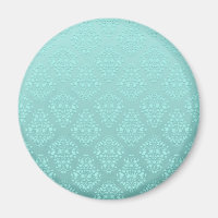 Pale Teal Turquoise Damask Pattern