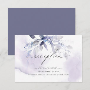 Pale Violet Aquarelle Réception Invitation