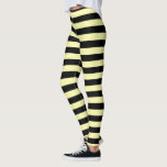 Pale Yellow and Black Stripes Leggings<br><div class="desc">Abstract digital art of pale yellow and black stripes</div>