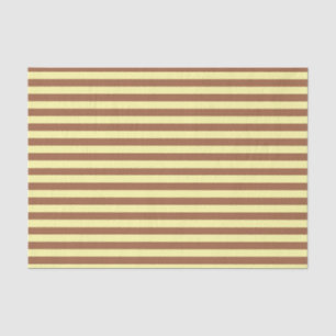 Pale Yellow and Brown Stripes Tissue Paper