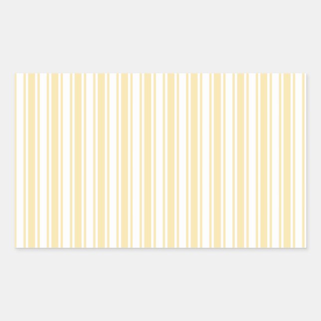Pale yellow and white candy stripes sticker (Front)