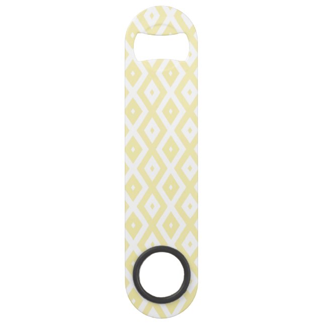 Pale yellow and white diamond pattern bar key (Front)