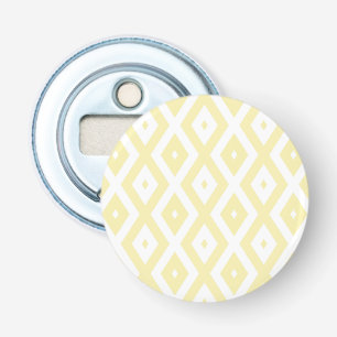 Pale yellow and white diamond pattern bottle opener