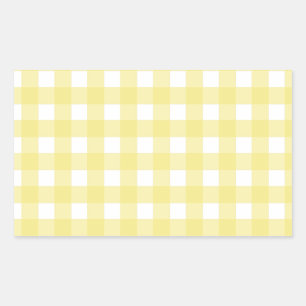 Pale yellow and white gingham sticker