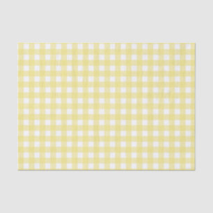 Pale yellow and white gingham tissue paper