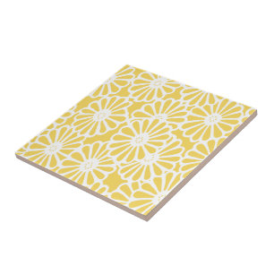 Pale Yellow Asian Moods Floral Tile
