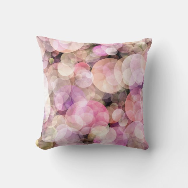 Pale Yellow Bubbles: Elegant Decor Throw Pillow (Front)