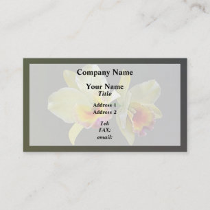 Pale Yellow Cattleya OrchidsBusiness Card