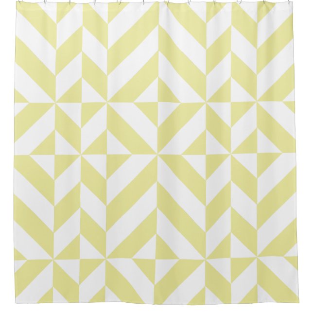Pale Yellow Geometric Cube Pattern (Front)