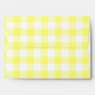 Pale Yellow Gingham Envelopes