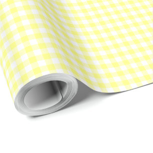 Pale Yellow Gingham Wrapping Paper