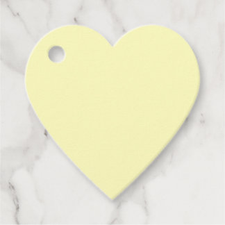 Pale Yellow Heart Favour Tags