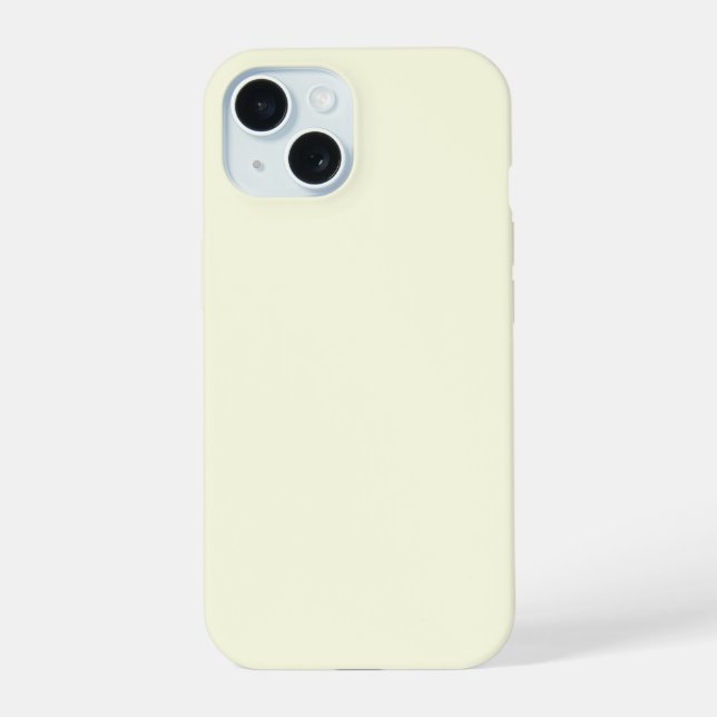 Pale Yellow   iPhone 15 Case (Back)