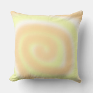 Pale Yellow Orange White Swirl Blends Pillows