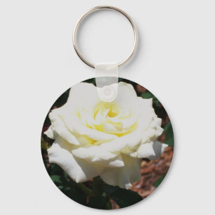 Pale Yellow Rose Keychain