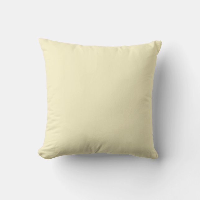 Pale Yellow Solid Colour - Colour - Hue - Shade Throw Pillow (Front)