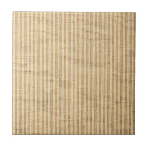 Pale Yellow Stripes Threaded Fabric Pattern Tile