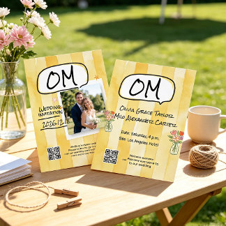 pale yellow sunny cottagecore wedding invitation