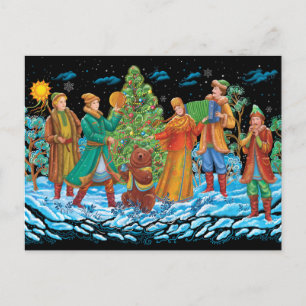 Palekh. Maslenitsa. Traditional Russian festivitie Postcard